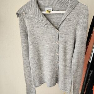 Gray off the shoulder sweater